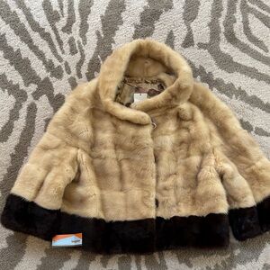 Tan mink fur coat